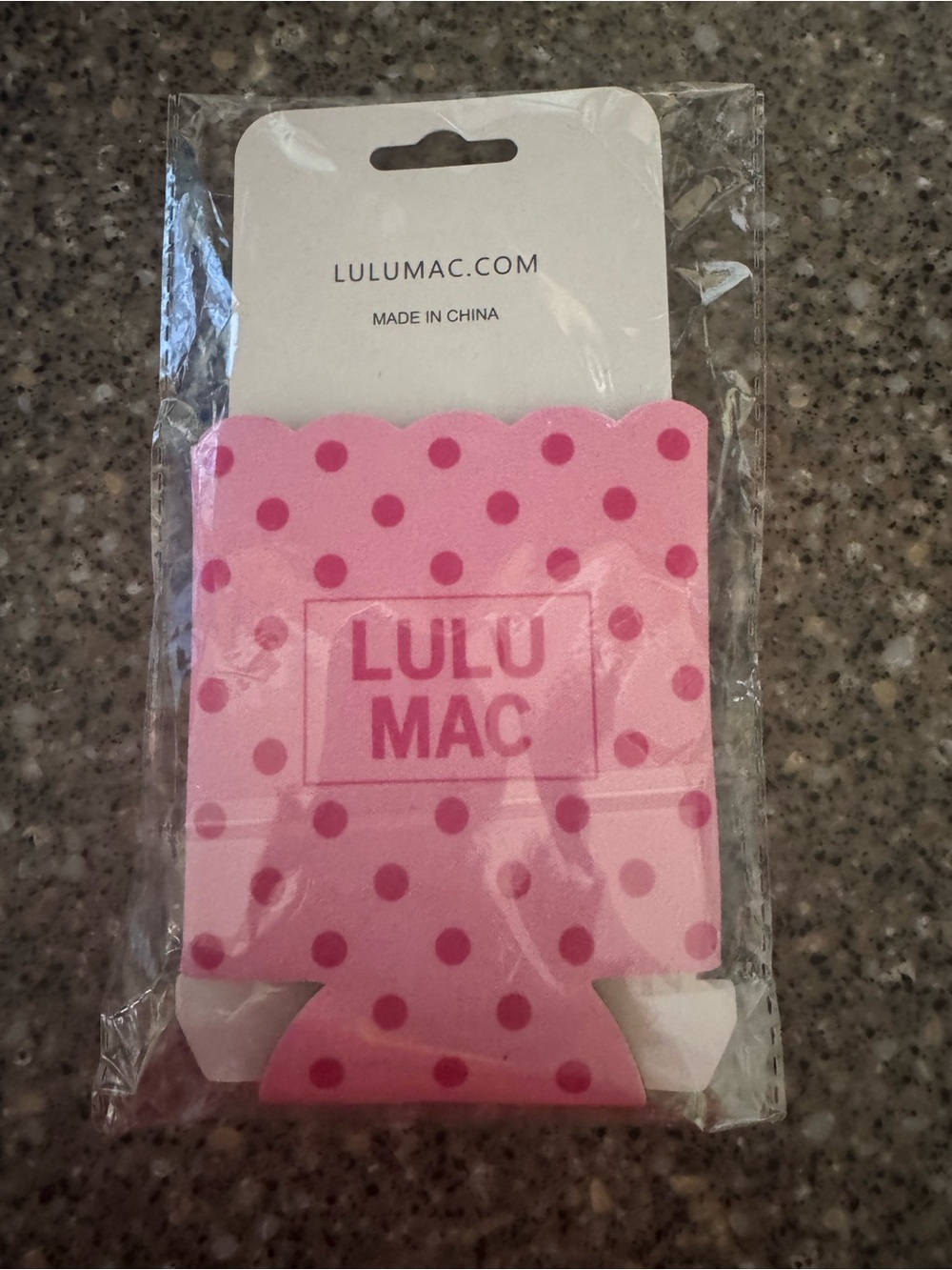 Pink Polka Dot Can Cooler